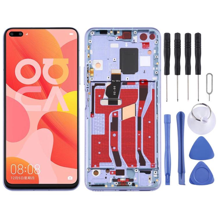 หน้าจอแอลซีดีและชุดประกอบDigitizerพร้อมกรอบสำหรับHuawei Nova 6 5G, For Huawei Nova 6 5G, For Huawei Nova 6 5G (Dark Blue), For Huawei Nova 6 5G(Purple)