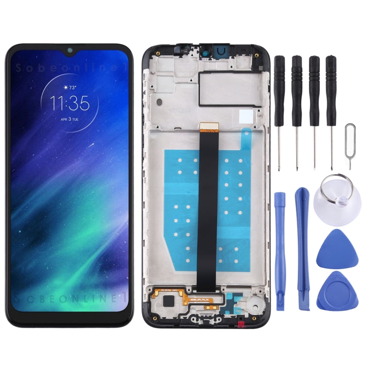 หน้าจอแอลซีดีและชุดประกอบDigitizerพร้อมกรอบสำหรับMotorola One Fusion, For One Fusion