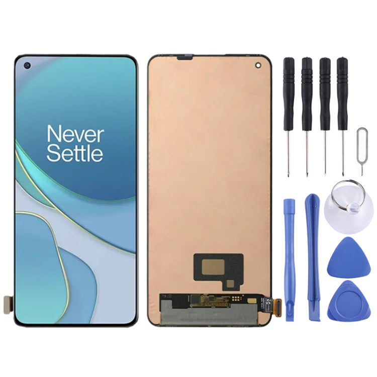 หน้าจอ TFT LCD สำหรับ OnePlus 8T 5G KB2001 KB2000 KB2003 พร้อม Digitizer Full Assembly, ไม่สนับสนุนลายนิ้วมือ, For OnePlus 8T 5G(AMOLED)