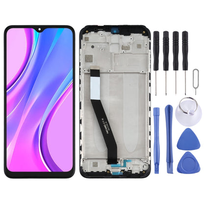หน้าจอแอลซีดีและชุดประกอบDigitizerพร้อมกรอบสำหรับXiaomi Redmi 9 M2004J19G M2004J19C, For Xiaomi Redmi 9
