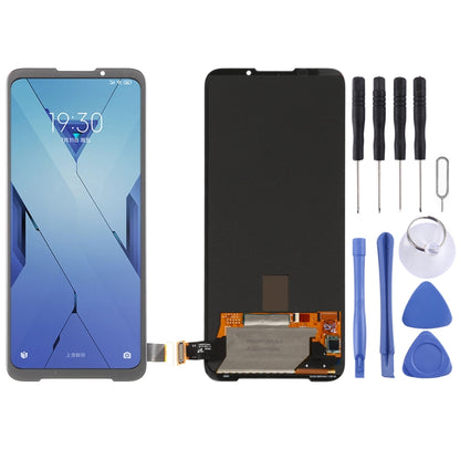 หน้าจอ LCD วัสดุ AMOLED ดั้งเดิมและชุดประกอบ Digitizer สำหรับ Xiaomi Black Shark 3S, For Xiaomi Black Shark 3S(AMOLED Material)