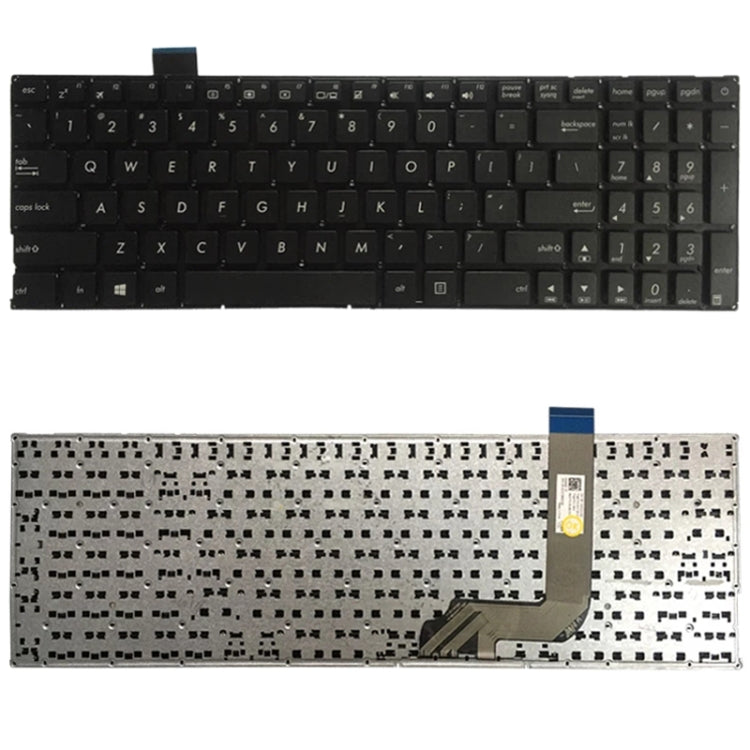 US Version คีย์บอร์ดสำหรับ Asus X542BA X542 X542B X542U X542UR X542BP X542UN X542UF X542UA X542UQ, For Asus X542BA (US Version)