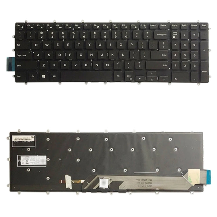 คีย์บอร์ดเวอร์ชั่นอเมริกาพร้อมแสงไฟสำหรับ Dell Inspiron 7567 7566 7577 7587 7570 7580, For Dell Inspiron 7567