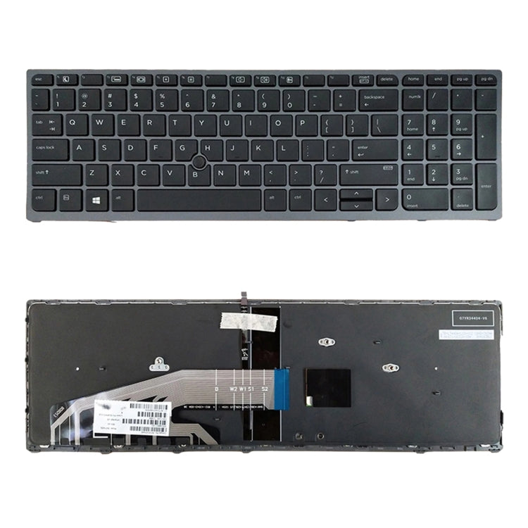 คีย์บอร์ดเวอร์ชั่นอเมริกาพร้อมแสงไฟสำหรับ HP Zbook 15 17 G3 848311-001, For HP Zbook 15(with Backlight)
