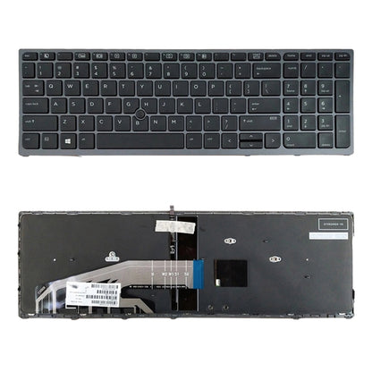 คีย์บอร์ดเวอร์ชั่นอเมริกาพร้อมแสงไฟสำหรับ HP Zbook 15 17 G3 848311-001, For HP Zbook 15(with Backlight)