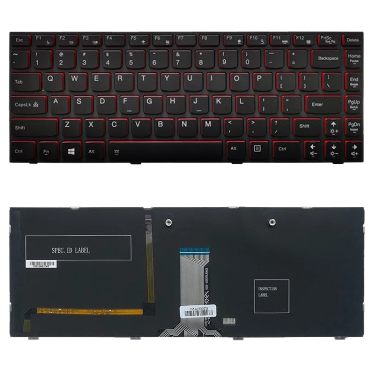 คีย์บอร์ดเวอร์ชั่นอเมริกาพร้อมแสงไฟสำหรับ Lenovo IdeaPad Y400 Y400N Y410P Y430P, For Lenovo IdeaPad Y400
