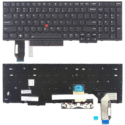 US Version คีย์บอร์ดสำหรับ Lenovo Thinkpad E580 E585 E590 E595 T590 P53S L580 L590 P52 P72 P53 P73, For Lenovo Thinkpad E580 (Black), For Lenovo Thinkpad E580 (Silver)