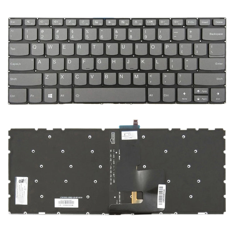 คีย์บอร์ดเวอร์ชั่นอเมริกาพร้อมแสงไฟสำหรับ Lenovo โยคะ 320-14 320S-14IKB 120S-14IAP 520-14IKB14ISK, For Lenovo Yoga 320-14
