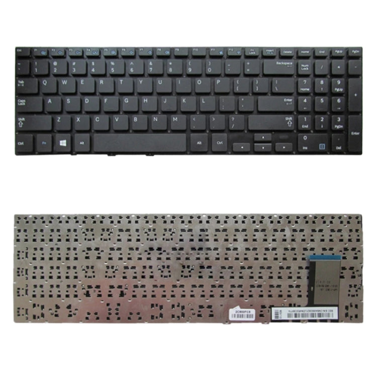 US Version แป้นพิมพ์สำหรับ Samsung NP 370R5E 370R5V 510R5E 450R5E 450R5V 470R5E 450R5J 450R5U, For Samsung 370R5V (Black)