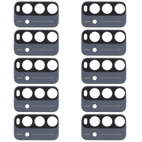 10 ชิ้นเลนส์กล้องด้านหลังสำหรับ Xiaomi Redmi หมายเหตุ 9 4G M2010J19SC, For Xiaomi Redmi Note 9 4G, For Xiaomi Redmi Note 9 4G (Blue)
