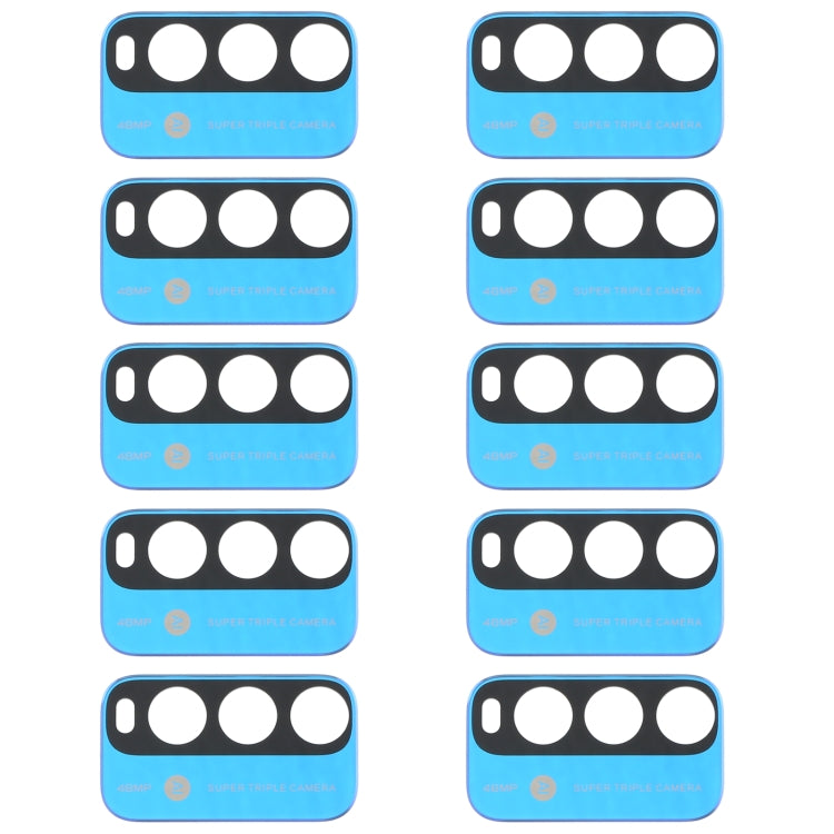 10 ชิ้นเลนส์กล้องด้านหลังสำหรับ Xiaomi Redmi หมายเหตุ 9 4G M2010J19SC, For Xiaomi Redmi Note 9 4G, For Xiaomi Redmi Note 9 4G (Blue)
