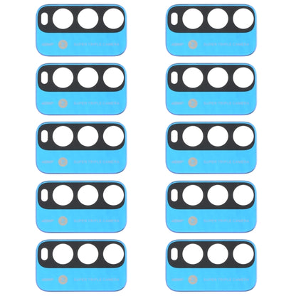10 ชิ้นเลนส์กล้องด้านหลังสำหรับ Xiaomi Redmi หมายเหตุ 9 4G M2010J19SC, For Xiaomi Redmi Note 9 4G, For Xiaomi Redmi Note 9 4G (Blue)