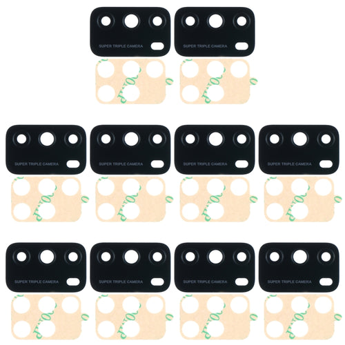 10 ชิ้นเลนส์กล้องด้านหลังสำหรับ Xiaomi Poco M3 M2010J19CG M2010J19CI, For Xiaomi Poco M3