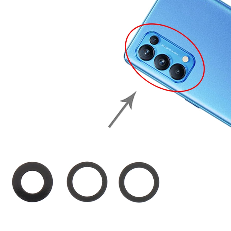 สำหรับ OPPO Reno5 Pro 5G PDSM00 PDST00 CPH2201 10 ชิ้นเลนส์กล้องด้านหลัง, For OPPO Reno5 Pro 5G