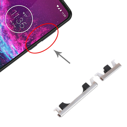 ปุ่มเปิดปิดและปุ่มควบคุมระดับเสียงสำหรับ Motorola Moto One Action XT2013-1 XT2013-2 XT2013-4, For Motorola Moto One Action(Silver)