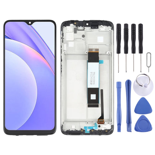 หน้าจอ LCD และ Digitizer Full ASSEMBLY พร้อมกรอบสำหรับ Xiaomi Redmi หมายเหตุ 9 4G / Poco M3 / Redmi 9 Power M2010J19SC M2010J19CG, For Xiaomi Redmi Note 9 4G