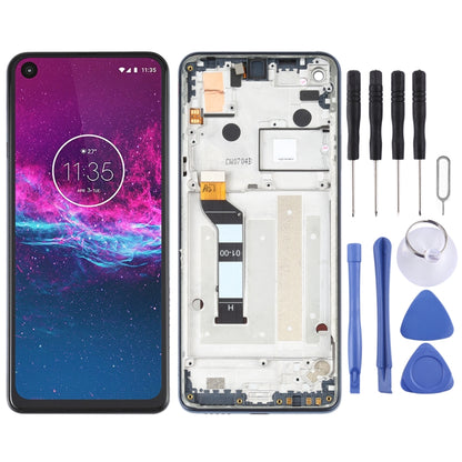 หน้าจอ LCD และ Digitizer Full ASSEMBLY พร้อมกรอบสำหรับ Motorola One Action XT2013-1 XT2013-2 XT2013-4, For Motorola One Action