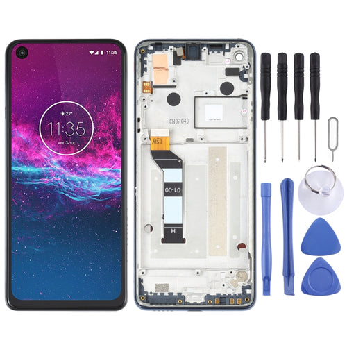 หน้าจอ LCD และ Digitizer Full ASSEMBLY พร้อมกรอบสำหรับ Motorola One Action XT2013-1 XT2013-2 XT2013-4, For Motorola One Action