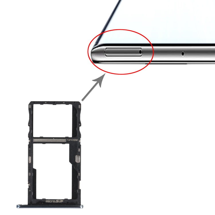 ถาดซิมการ์ด + ถาดการ์ด Micro SD สำหรับ LG K92 5G LMK920 LM-K920, For LG K92 5G