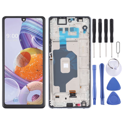 หน้าจอ LCD และชุดประกอบ Digitizer พร้อมกรอบสำหรับ LG Stylo 6 / K71 LMQ730TM LM-Q730TM LMQ730HA LM-Q730HA, For LG Stylo 6 / K71