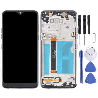 หน้าจอแอลซีดีและชุดประกอบDigitizerพร้อมกรอบสำหรับLG Q51 LM-Q510N, For LG Q51