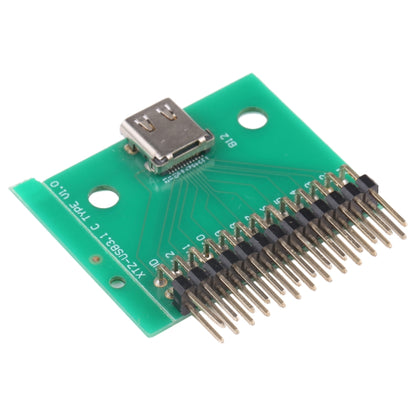 สองด้านบวกและลบประเภท C หญิงทดสอบบอร์ด USB 3.1 พร้อมขั้วต่อ PCB 24P หญิง, Type C Female