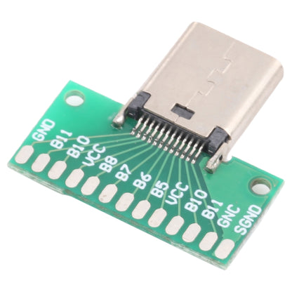 สองด้านบวกและลบประเภท C หญิงทดสอบบอร์ด USB 3.1 พร้อม PCB 24pin เชื่อม, Type C Female 24pin