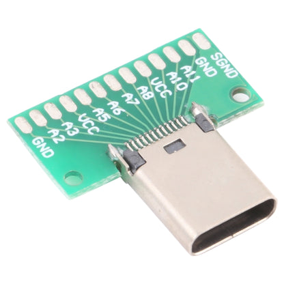 สองด้านบวกและลบประเภท C หญิงทดสอบบอร์ด USB 3.1 พร้อม PCB 24pin เชื่อม, Type C Female 24pin