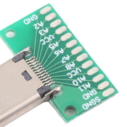 สองด้านบวกและลบประเภท C หญิงทดสอบบอร์ด USB 3.1 พร้อม PCB 24pin เชื่อม, Type C Female 24pin