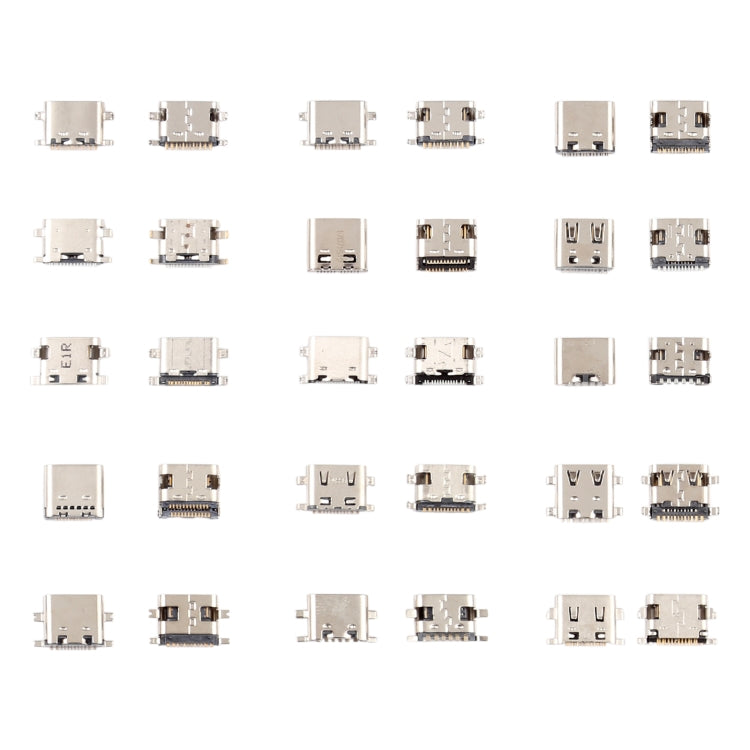 75 ชิ้น/เซ็ต USB Type C ชาร์จพอร์ตเชื่อมต่อ 6Pin / 12Pin / 16Pin / 14Pin / 24Pin สำหรับ Huawei / Samsung / Xiaomi ฯลฯ, 75 PCS/Set