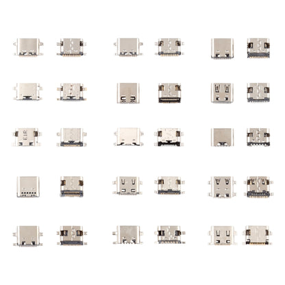 75 ชิ้น/เซ็ต USB Type C ชาร์จพอร์ตเชื่อมต่อ 6Pin / 12Pin / 16Pin / 14Pin / 24Pin สำหรับ Huawei / Samsung / Xiaomi ฯลฯ, 75 PCS/Set