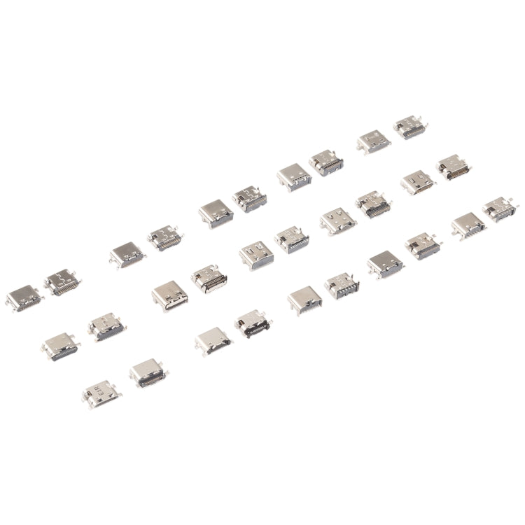 75 ชิ้น/เซ็ต USB Type C ชาร์จพอร์ตเชื่อมต่อ 6Pin / 12Pin / 16Pin / 14Pin / 24Pin สำหรับ Huawei / Samsung / Xiaomi ฯลฯ, 75 PCS/Set