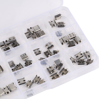 75 ชิ้น/เซ็ต USB Type C ชาร์จพอร์ตเชื่อมต่อ 6Pin / 12Pin / 16Pin / 14Pin / 24Pin สำหรับ Huawei / Samsung / Xiaomi ฯลฯ, 75 PCS/Set
