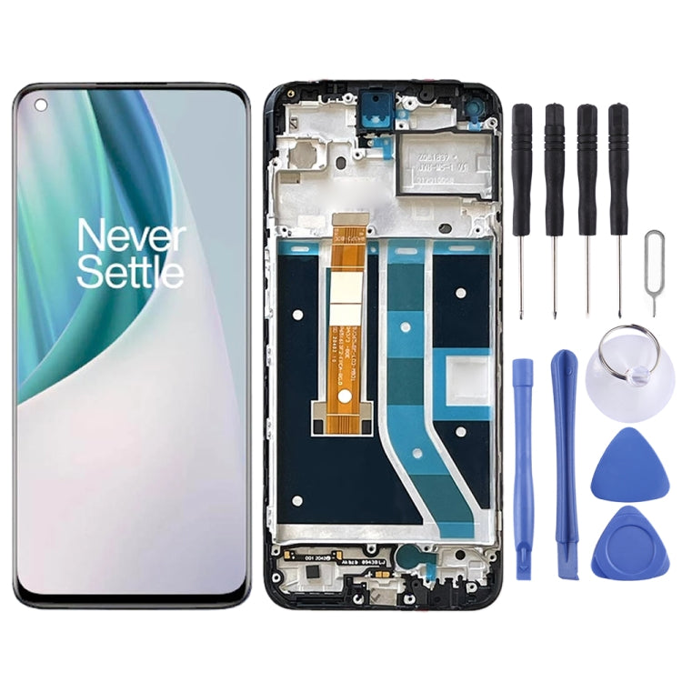 สำหรับ OnePlus Nord N100 BE2013 Digitizer Full Assembly พร้อมกรอบ OEM หน้าจอ LCD, For OnePlus Nord N100