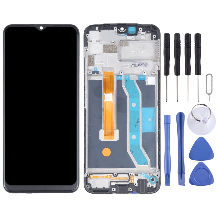 หน้าจอแอลซีดีต้นฉบับและชุดประกอบDigitizerพร้อมกรอบสำหรับOPPO Realme C11 RMX2185, For OPPO Realme C11