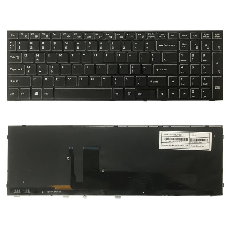 US Version คีย์บอร์ด Back Light สำหรับ Hasee G10 Z8 Z7M Z7-CT5NA7NA7GS KPZGZ GX9 911PLUS CN95S01, For Hasee G10 Z8