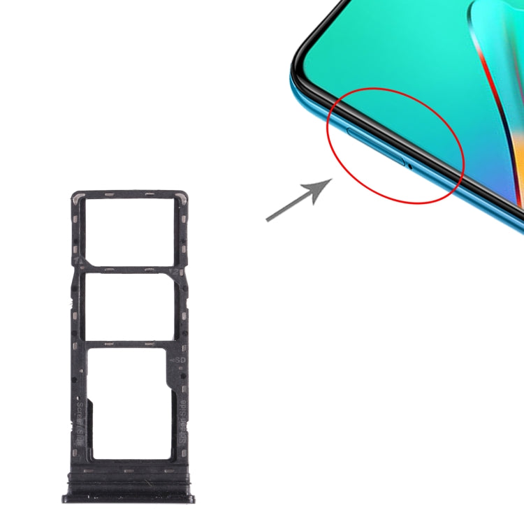 สำหรับ infinix Smart 5 X657 X657C ถาดซิมการ์ด + ถาดซิมการ์ด + ถาดการ์ด Micro SD, For infinix Smart 5