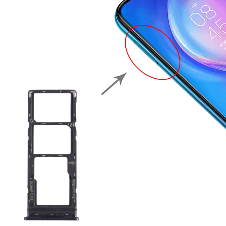 สำหรับ Tecno Spark 5 Air KD6a ถาดซิมการ์ด + ถาดซิมการ์ด + ถาดการ์ด Micro SD, For Tecno Spark 5 Air