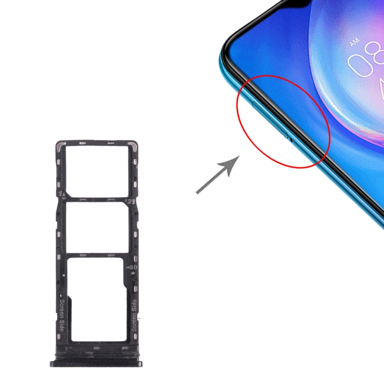 สำหรับ Tecno Spark 6 Air KE6 KE6J KF6 ถาดซิมการ์ด + ถาดซิมการ์ด + ถาดใส่การ์ด Micro SD, For Tecno Spark 6 Air