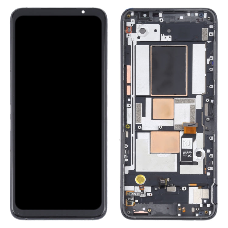 หน้าจอ OLED วัสดุ LCD และชุดประกอบ Digitizer พร้อมกรอบสำหรับ Asus ROG โทรศัพท์ 5 ZS673KS, For Asus ROG Phone 5 ZS673KS