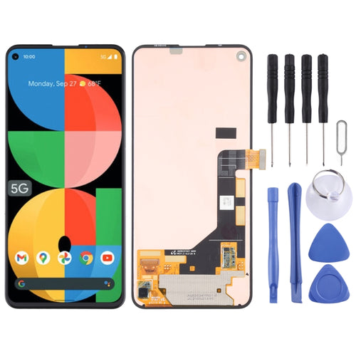 หน้าจอ LCD Super AMOLED ดั้งเดิมและชุดประกอบ Digitizer สำหรับ Google Pixel 5a 5G, For Google Pixel 5a 5G (Original)