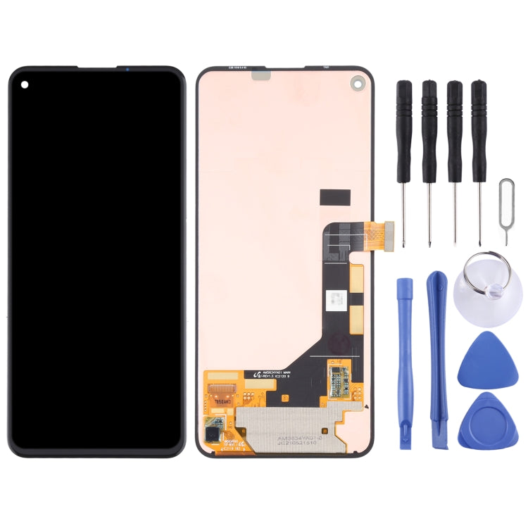 หน้าจอ LCD Super AMOLED ดั้งเดิมและชุดประกอบ Digitizer สำหรับ Google Pixel 5a 5G, For Google Pixel 5a 5G (Original)
