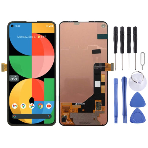หน้าจอ OLED HDR LCD และชุดประกอบ Digitizer สำหรับ Google Pixel 5A 5G 2021, For Google Pixel 5A 5G(OEM)