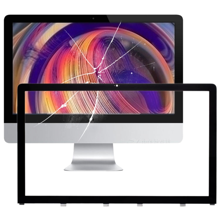 เลนส์กระจกด้านนอกหน้าจอด้านหน้าสำหรับ iMac 27 นิ้ว A1312 2009 2010, For iMac 27 inch A1312 2009 2010