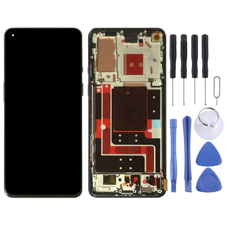 สำหรับ OnePlus 9 LE2113 LE2111 LE2110 Digitizer Full Assembly พร้อมกรอบหน้าจอ LCD ต้นฉบับ, For OnePlus 9, For OnePlus 9(Purple)