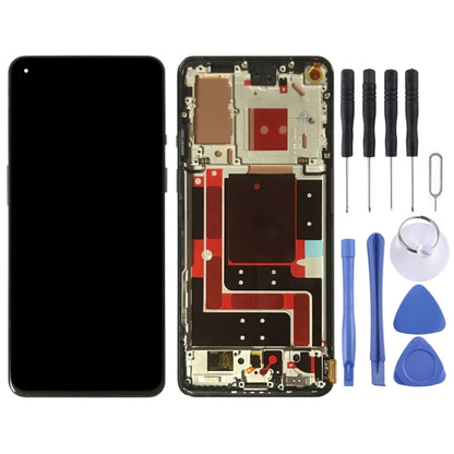 สำหรับ OnePlus 9 LE2113 LE2111 LE2110 Digitizer Full Assembly พร้อมกรอบหน้าจอ LCD ต้นฉบับ, For OnePlus 9, For OnePlus 9(Purple)