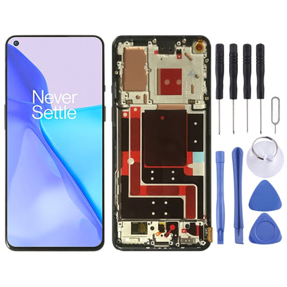 สำหรับ OnePlus 9 LE2113 LE2111 LE2110 Digitizer Full Assembly พร้อมกรอบหน้าจอ LCD ต้นฉบับ, For OnePlus 9, For OnePlus 9(Purple)
