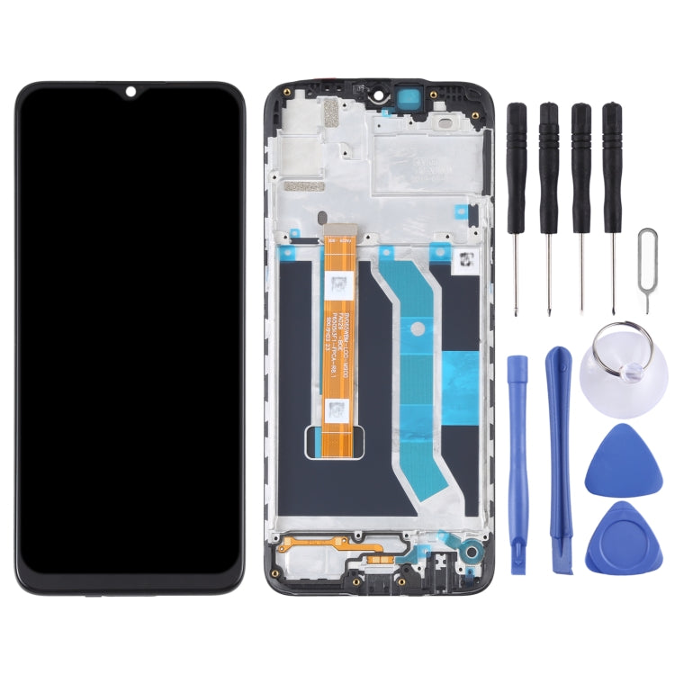 หน้าจอแอลซีดีและชุดประกอบDigitizerพร้อมกรอบสำหรับOPPO Realme C3 / C3i RMX2027 RMX2020 RMX2021, For OPPO Realme C3 / C3i