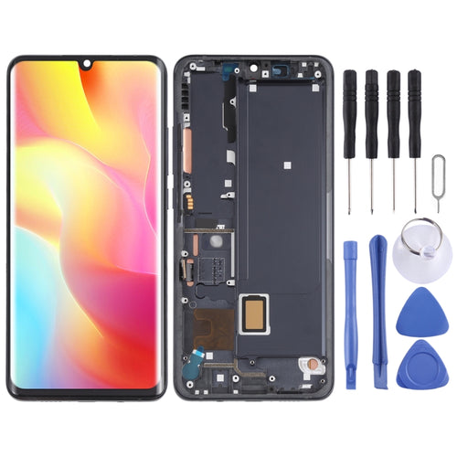 AMOLED วัสดุหน้าจอ LCD และชุดประกอบ Digitizer พร้อมกรอบสำหรับ Xiaomi Mi Note 10 Lite M2002F4LG, For Xiaomi Mi Note 10 Lite (AMOLED)