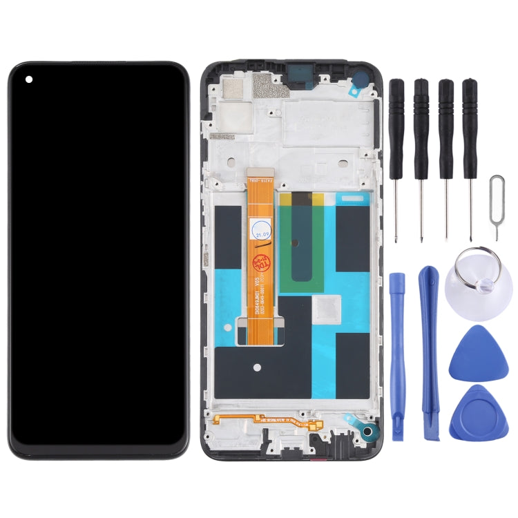 หน้าจอแอลซีดีและชุดประกอบDigitizerพร้อมกรอบสำหรับOPPO Realme 7 (เอเชีย) 4G RMX2151 RMX2163, For OPPO Realme 7 (Asia) 4G